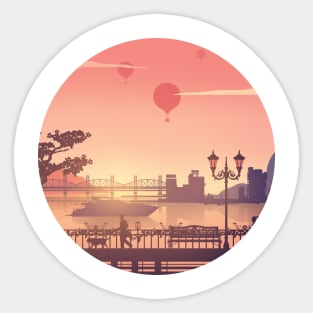 Sunrise city Sticker
